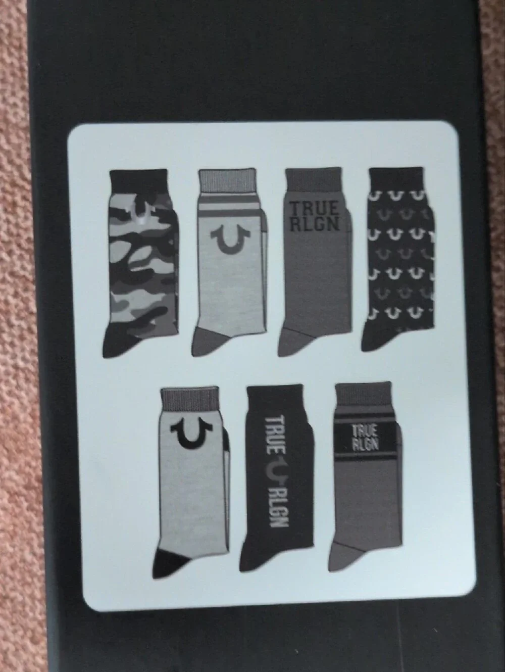 NEW Men 7 Pk True Religion Sock Gift Set